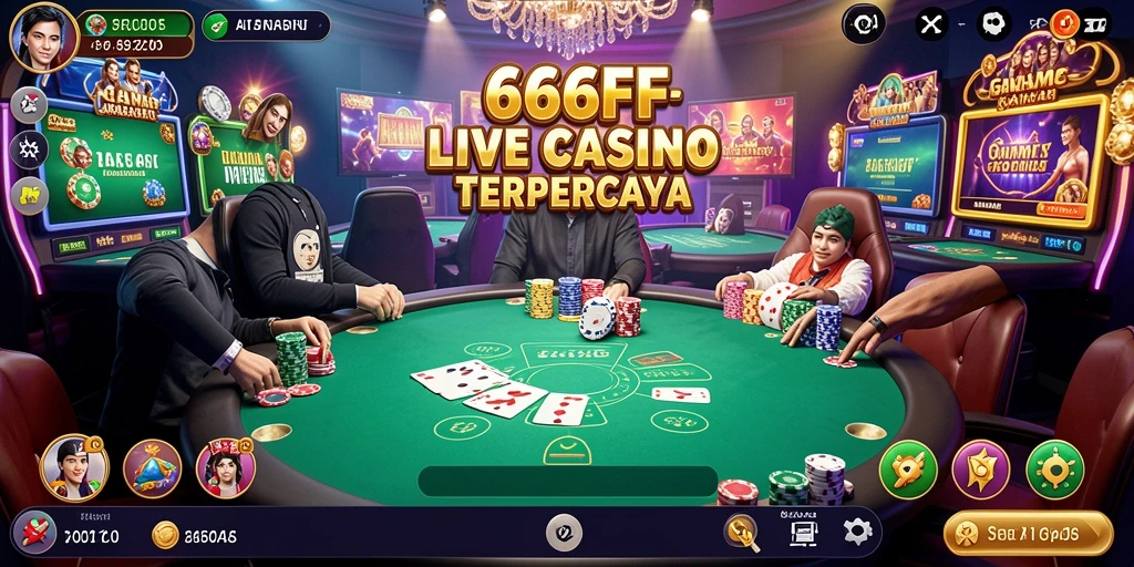 Tampilan menarik selama gameplay Live Casino di 666FF.