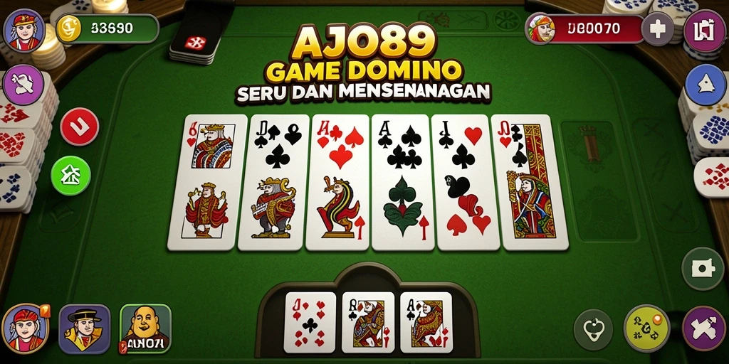 Tampilan gameplay AJO89 yang menarik dan seru dalam permainan Domino.