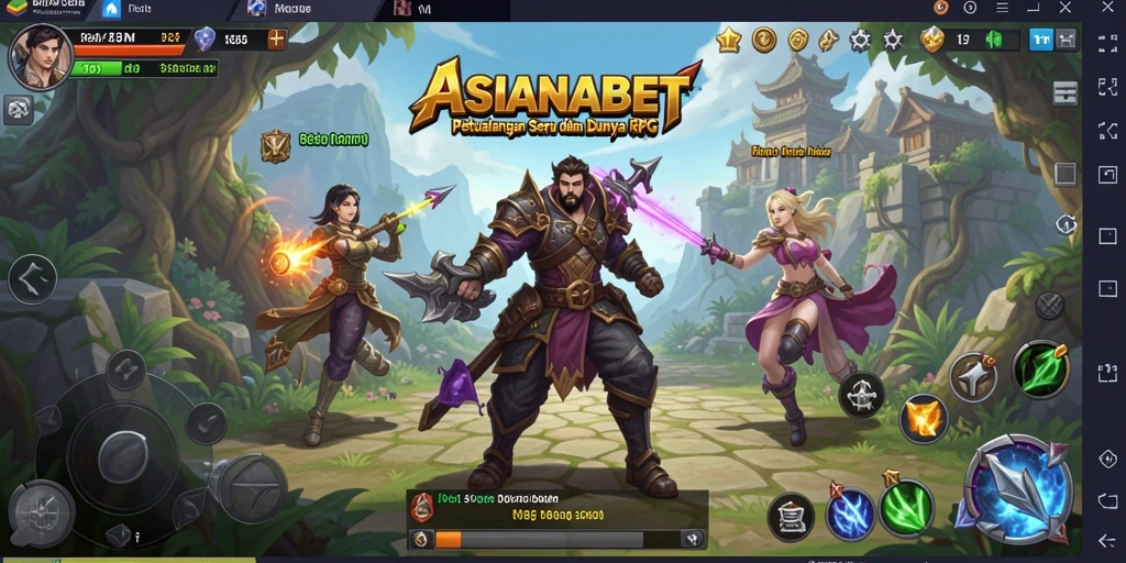 Tangkapan layar menampilkan aksi seru dalam game RPG ASIANABET.