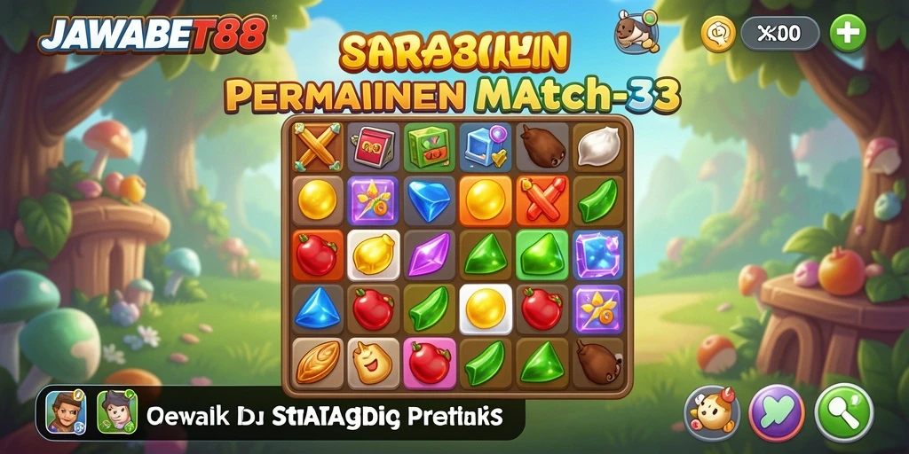 Screenshot JAWABET88 menampilkan gameplay seru mencocokkan objek.