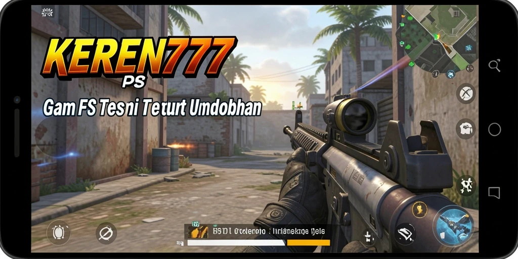 Screenshot KEREN777 menampilkan aksi tembak-menembak yang intens.