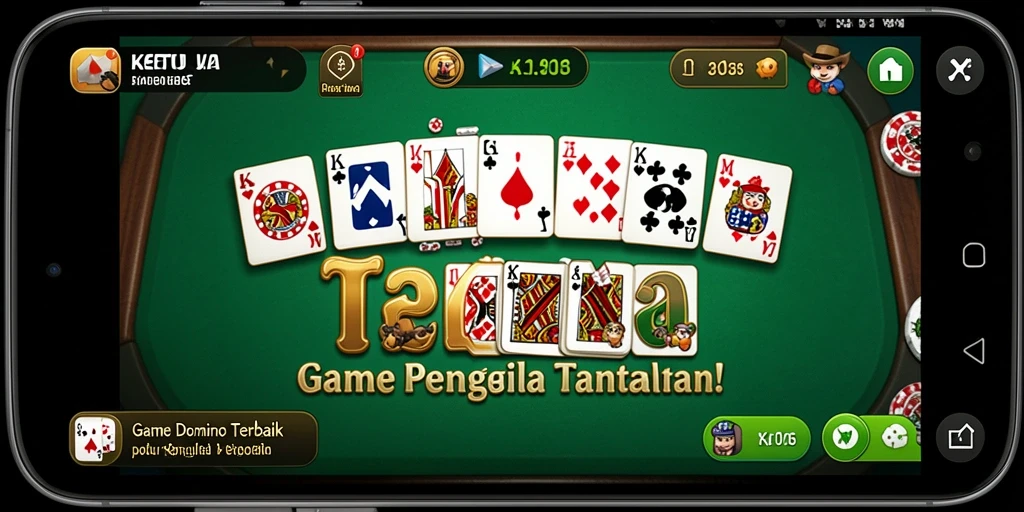 Tampilan gameplay seru dari KETUA saat bermain Domino.