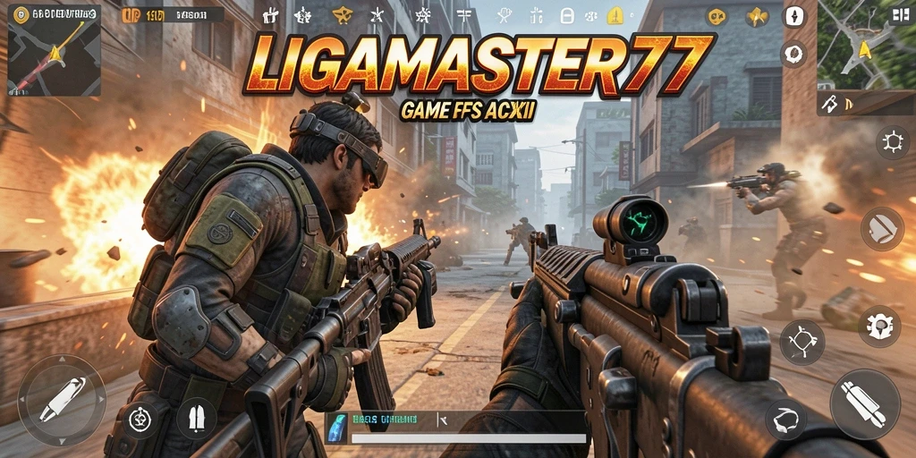 Tampilan gameplay seru dan intens dalam LIGAMASTER77.