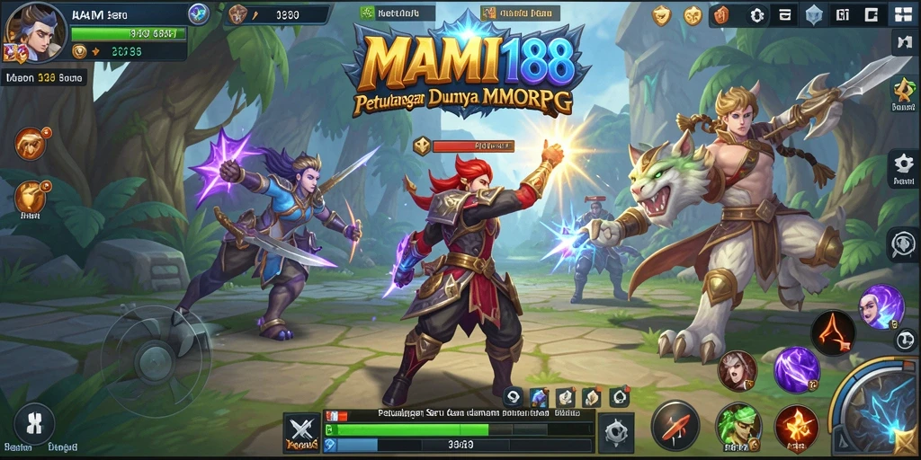 Gameplay MAMI188 menampilkan pertarungan epik dan petualangan seru dalam dunia MMORPG.
