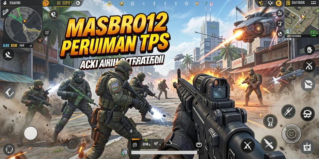 Tangkapan layar utama menampilkan aksi bermain TPS yang mendebarkan.