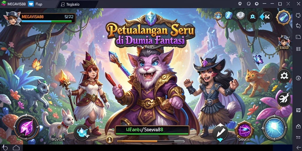 Tampilan seru gameplay MEGAVISA88 dalam dunia petualangan.