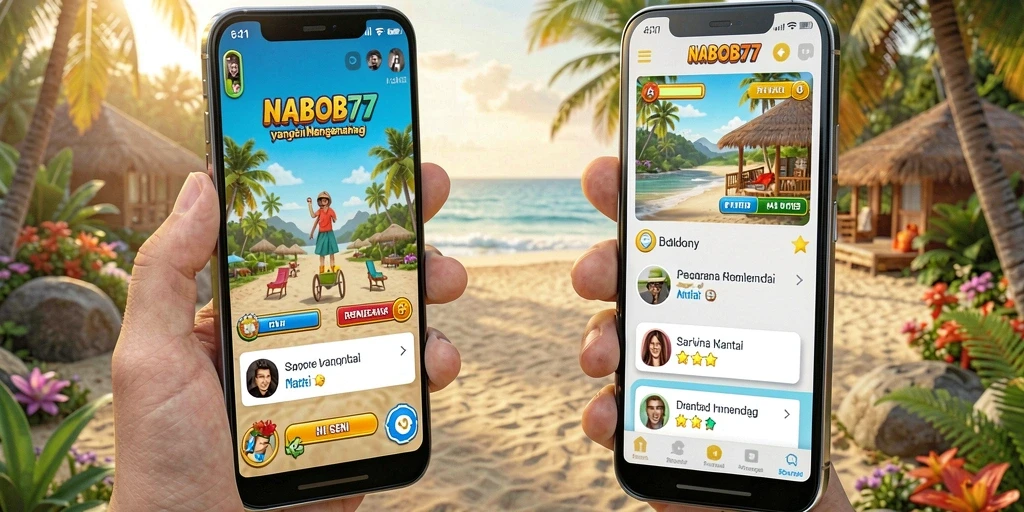 Tampilan menarik dan menyenangkan dari gameplay NABOB77.