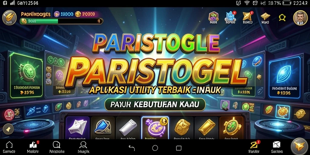Tampilan antarmuka utama PARISTOGEL yang menarik dan fungsional.