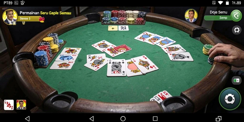 Gameplay PT89 yang menegangkan dan menyenangkan saat bermain Gaple.