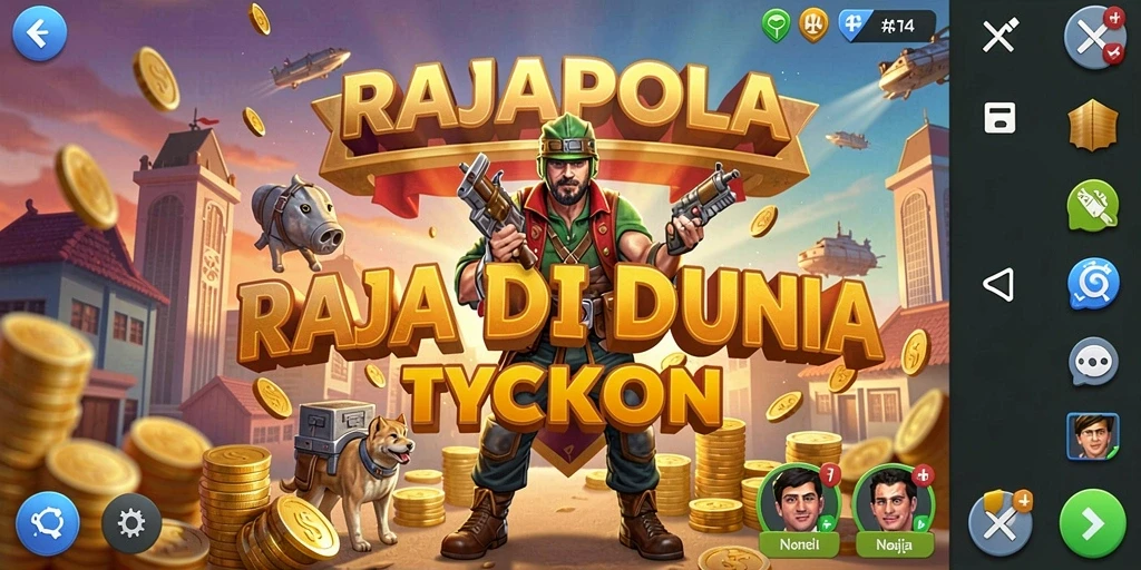 Tampilan gameplay RAJAPOLA yang menegangkan di dunia Tycoon.