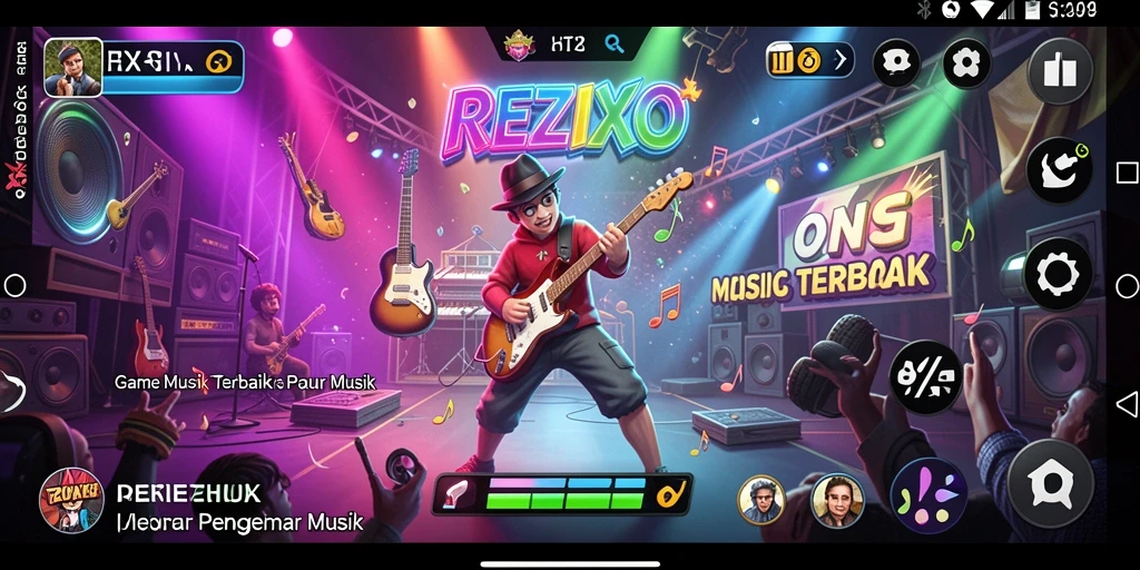 Screenshot gameplay <strong>REZIXO</strong> menampilkan pengalaman musik yang seru.
