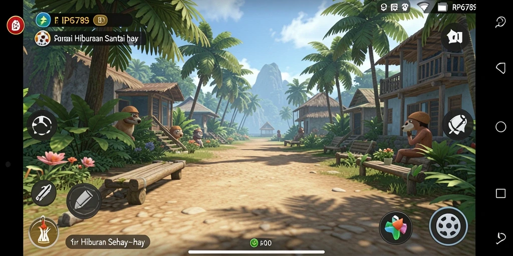Tampilan gameplay seru dari RP6789 yang penuh warna.
