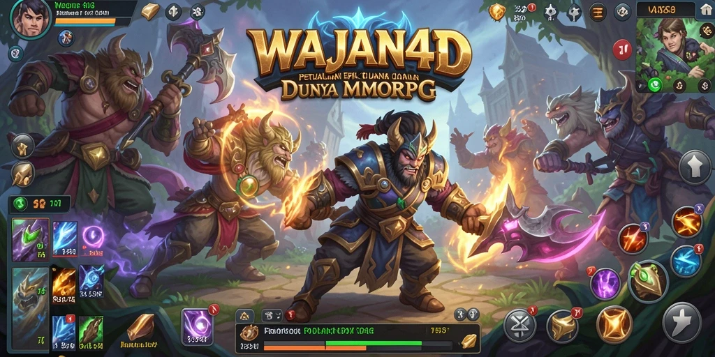 Screenshot WAJAN4D menampilkan aksi seru dalam permainan MMORPG.