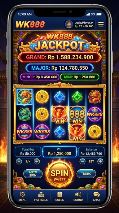 Tampilan aplikasi wk888 yang sederhana dan jelas.